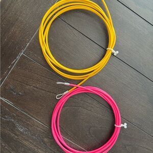 Yellow and Hot Pink Women's Cable Laces